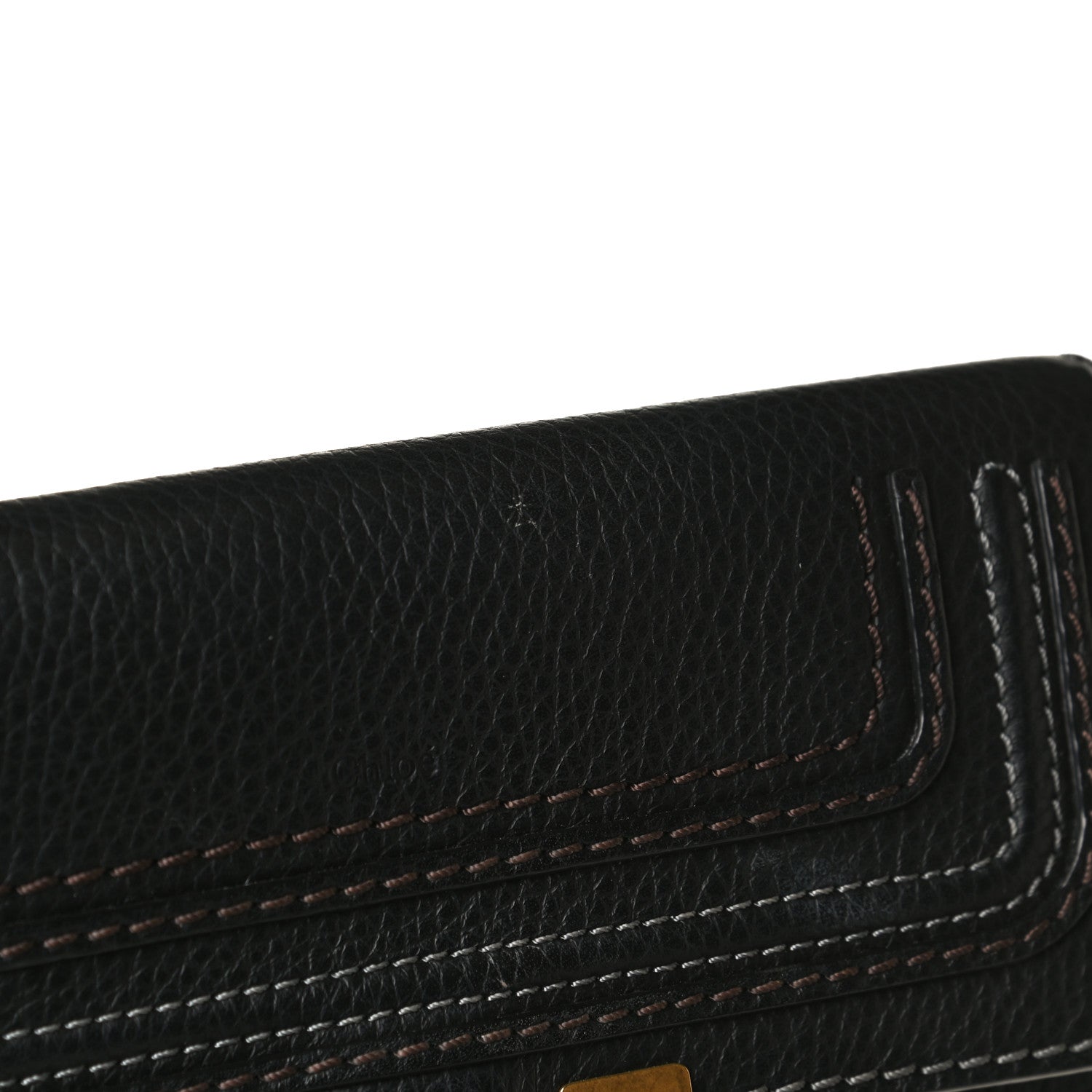 Chloe Calfskin Marcie Continental Flap Wallet Black 8 of 9