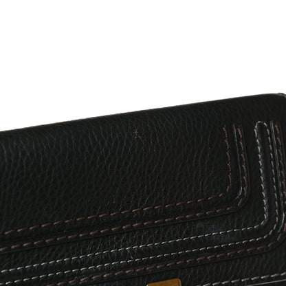 Chloe Calfskin Marcie Continental Flap Wallet Black 8 of 9