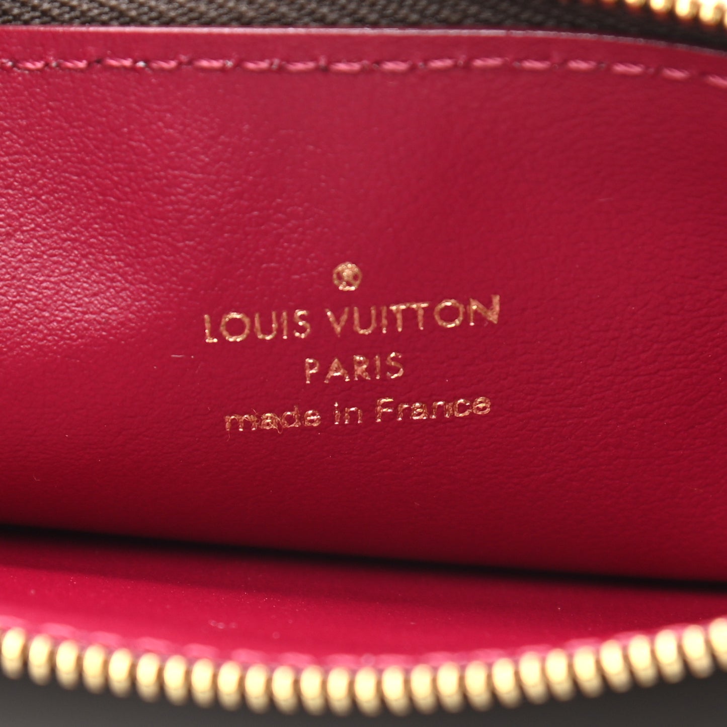Monogram Felicie Chain Wallet Zippered Insert Fuchsia