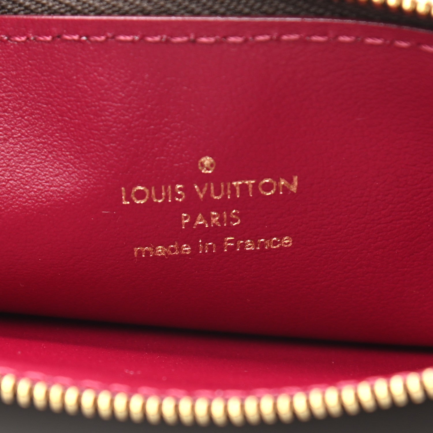 Louis Vuitton Monogram Felicie Chain Wallet Zippered Insert Fuchsia 6 of 6