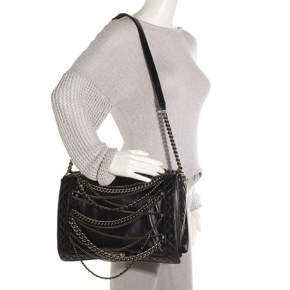 Chanel Calfskin Enchained XL Boy Flap Black 2 of 9