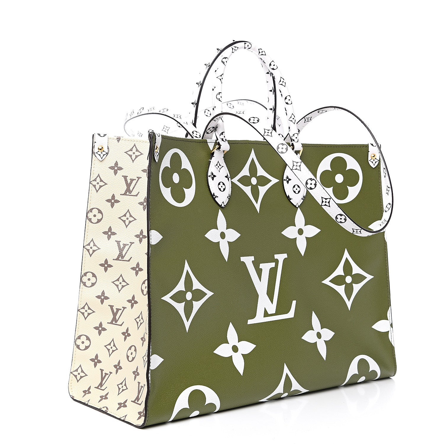 Louis Vuitton Monogram Giant Onthego GM Kaki Beige 2 of 10