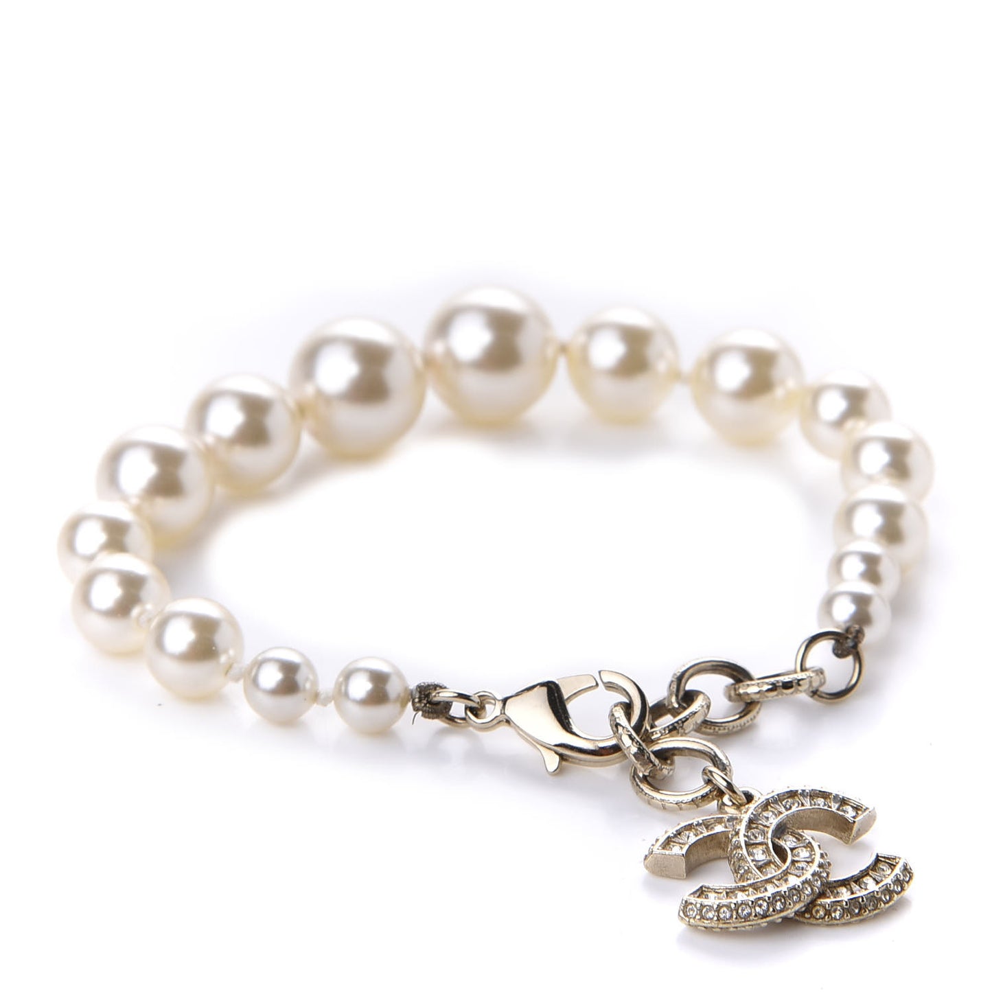 Pearl CC Bracelet Gold