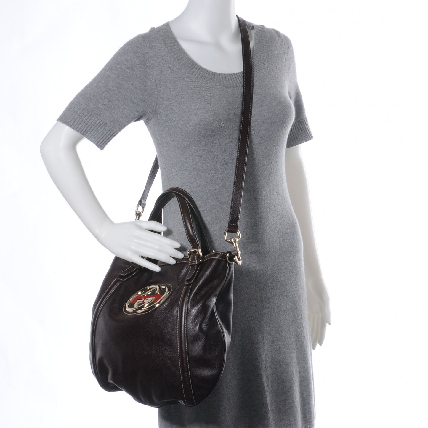 Leather Medium Britt Dark Brown