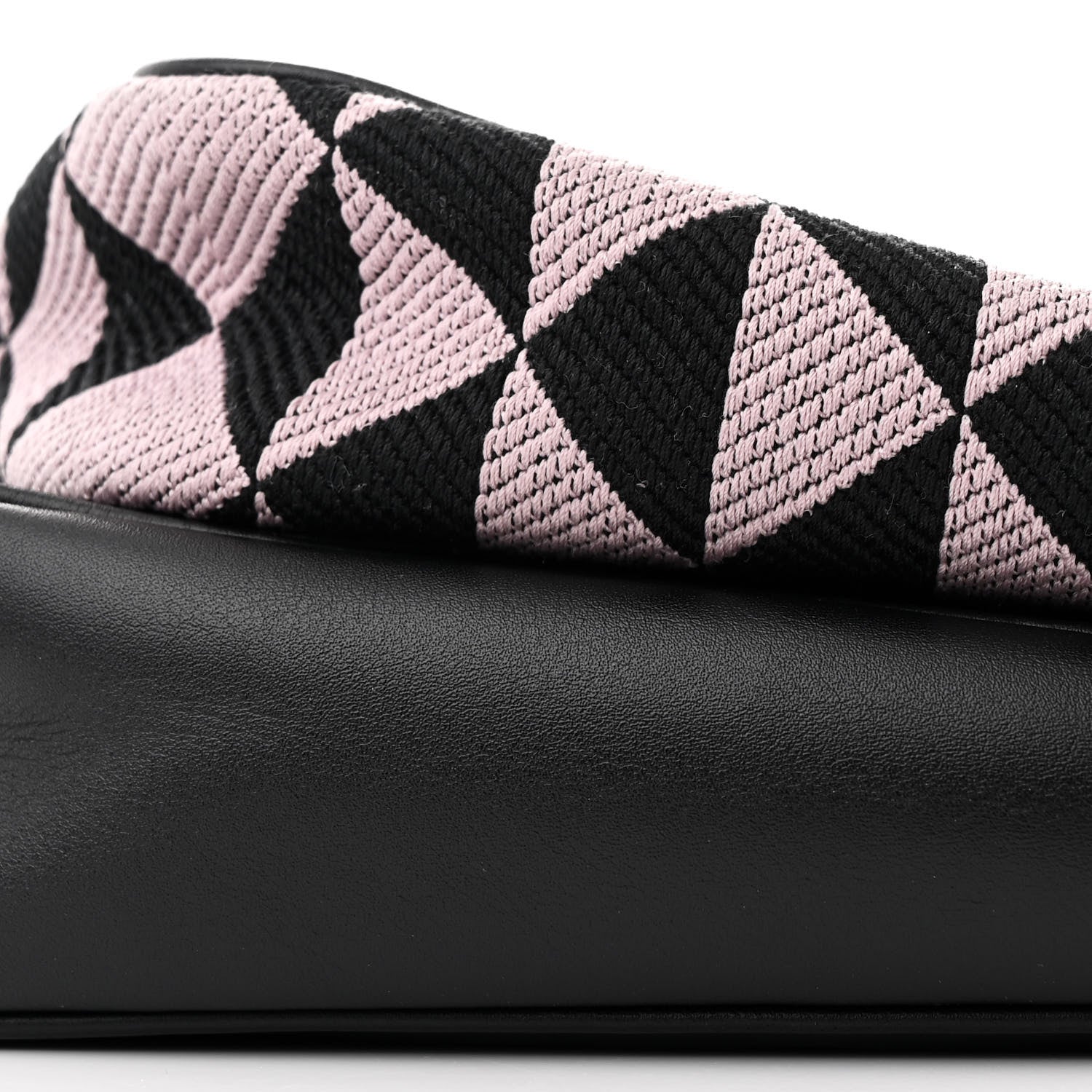 Prada Jacquard Calfskin Triangolo Symbole Embroidered Mini Triangle Double Bag Black Alabastro 11 of 11