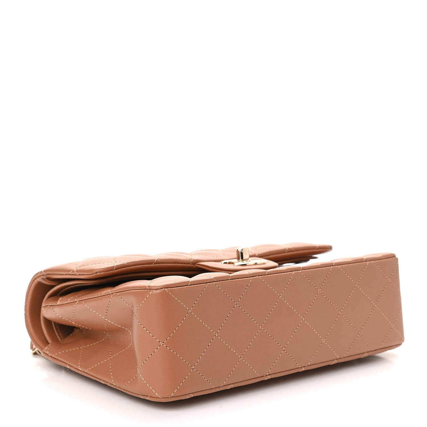 Chanel Lambskin Quilted Small Double Flap Brown 4 of 11