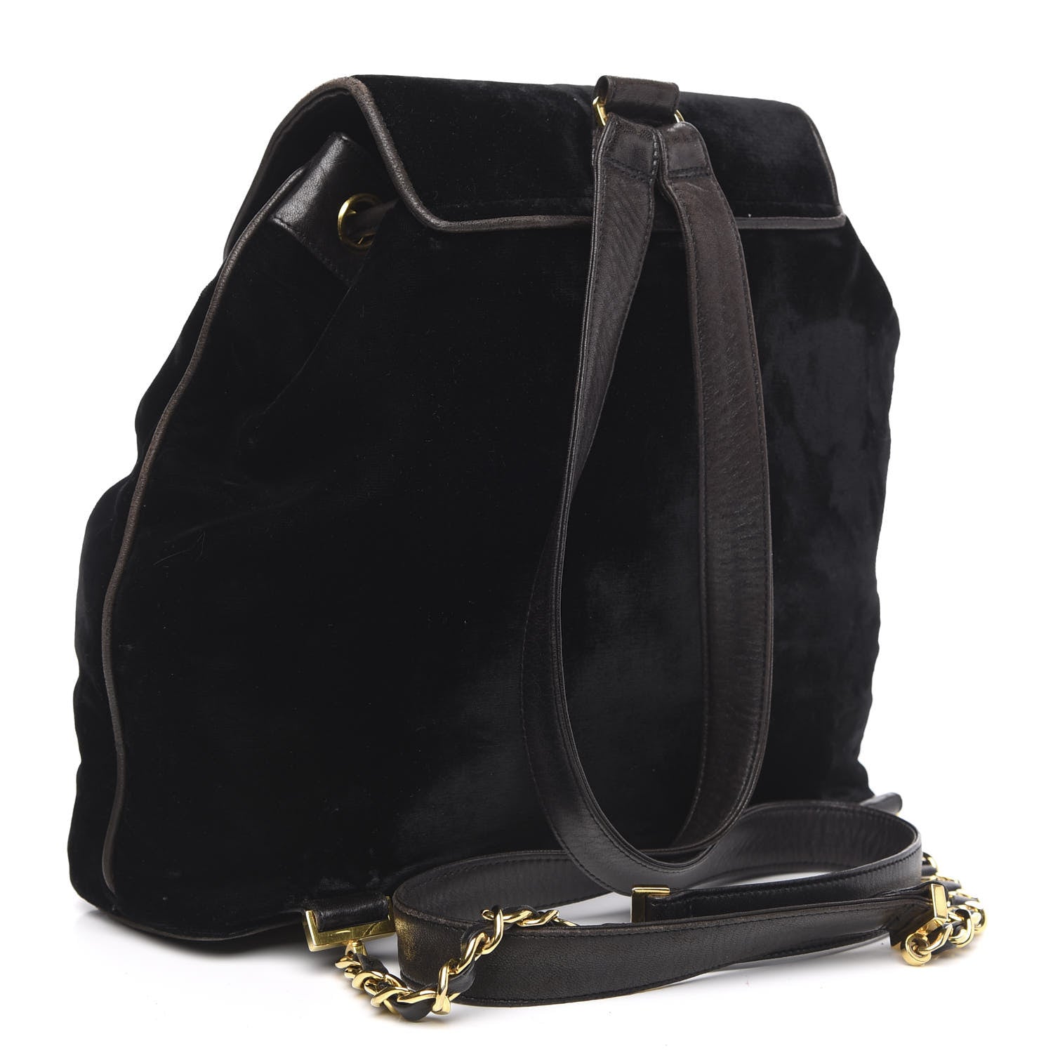 Chanel Velvet Drawstring Backpack Black 3 of 13