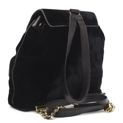 Chanel Velvet Drawstring Backpack Black 3 of 13