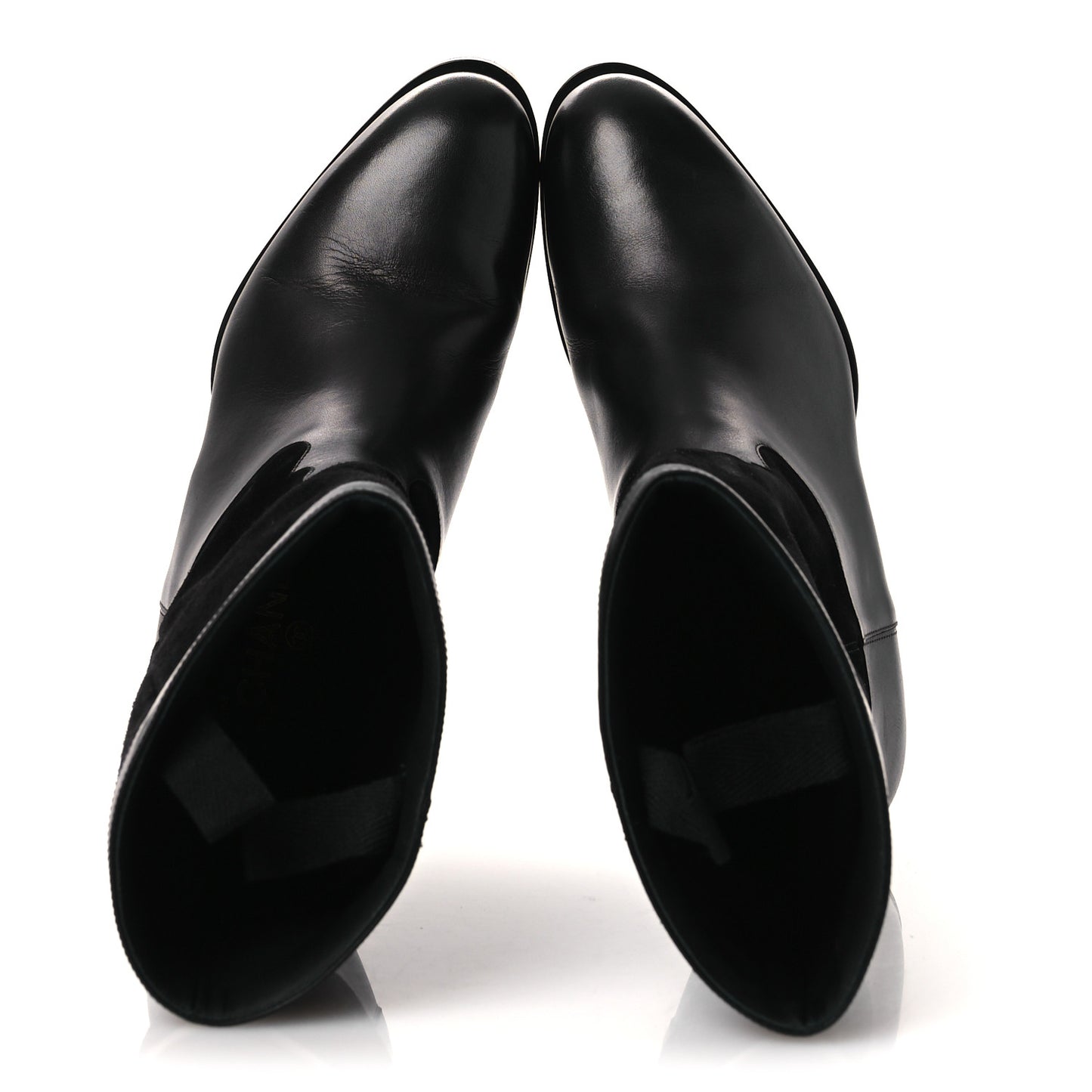 Suede Calfskin CC Short Boots 40 Black