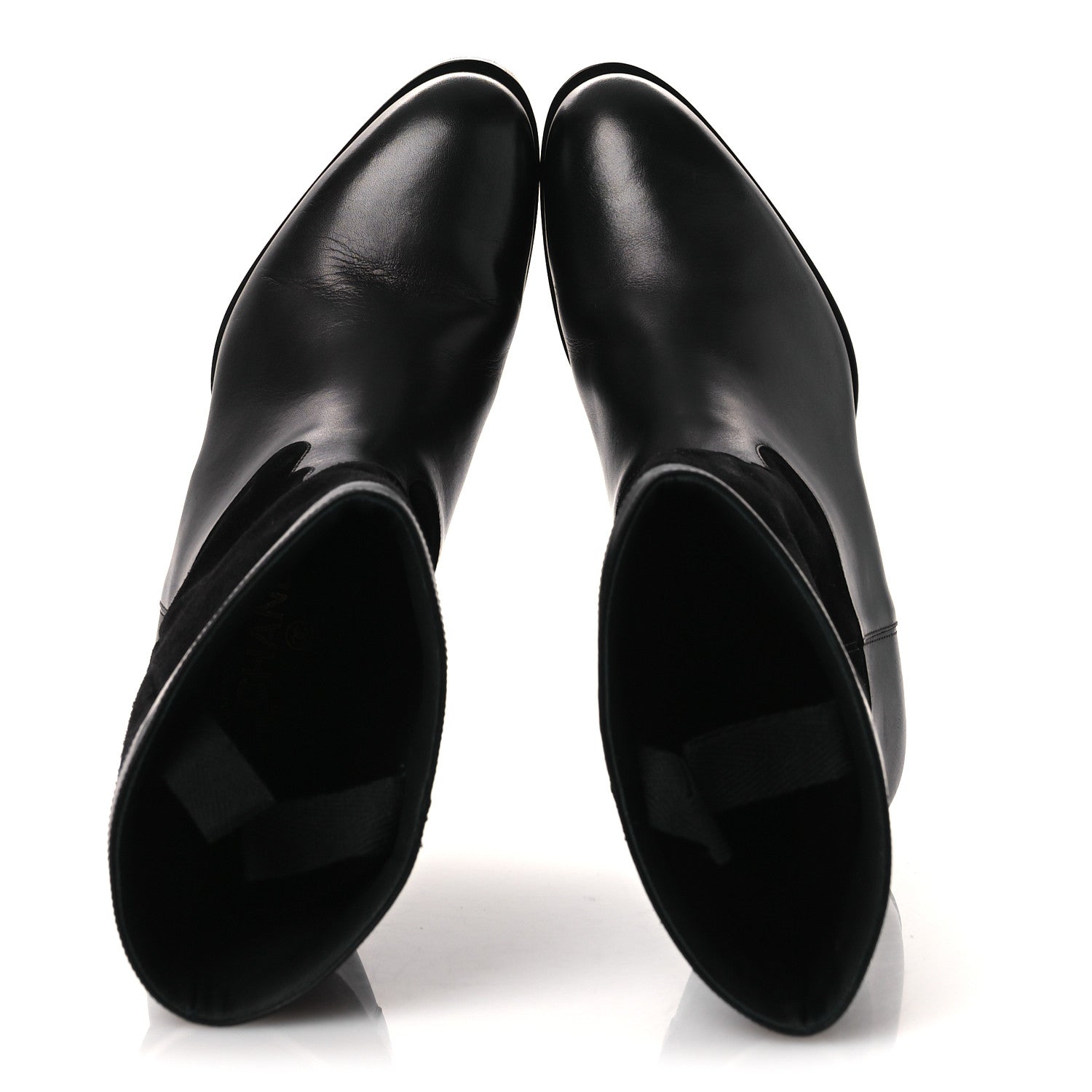 Chanel Suede Calfskin CC Short Boots 40 Black 2 of 12