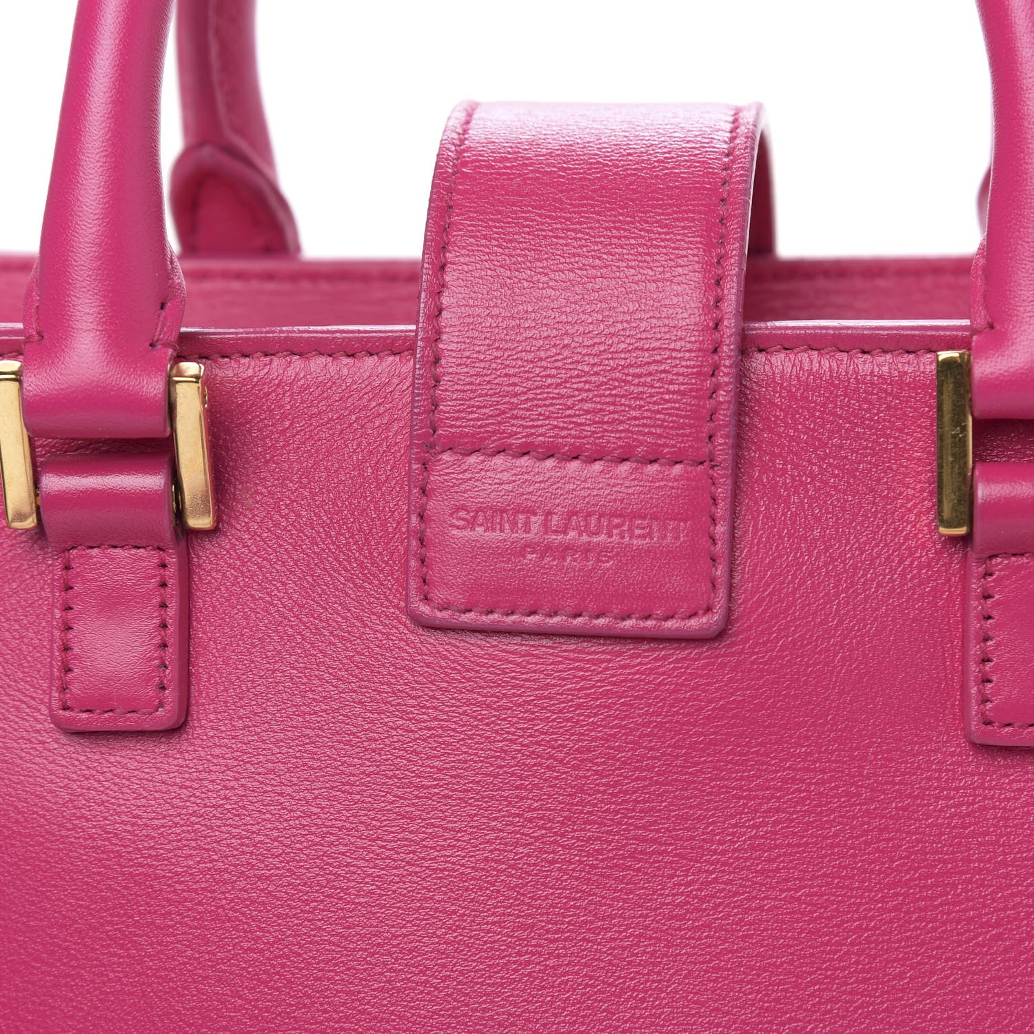 Saint Laurent Calfskin Monogram Baby Cabas Fuchsia 11 of 11