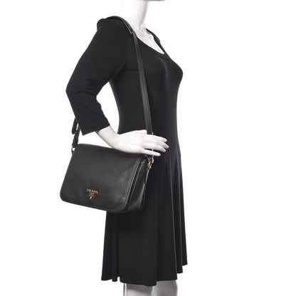 Prada Vitello Phenix Crossbody Bag Black 2 of 11