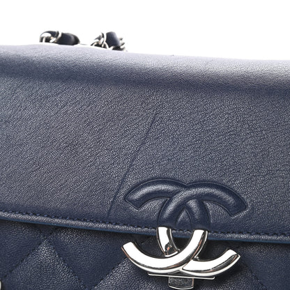 Chanel Goatskin Quilted Small CC Box Flap Navy 13 of 14