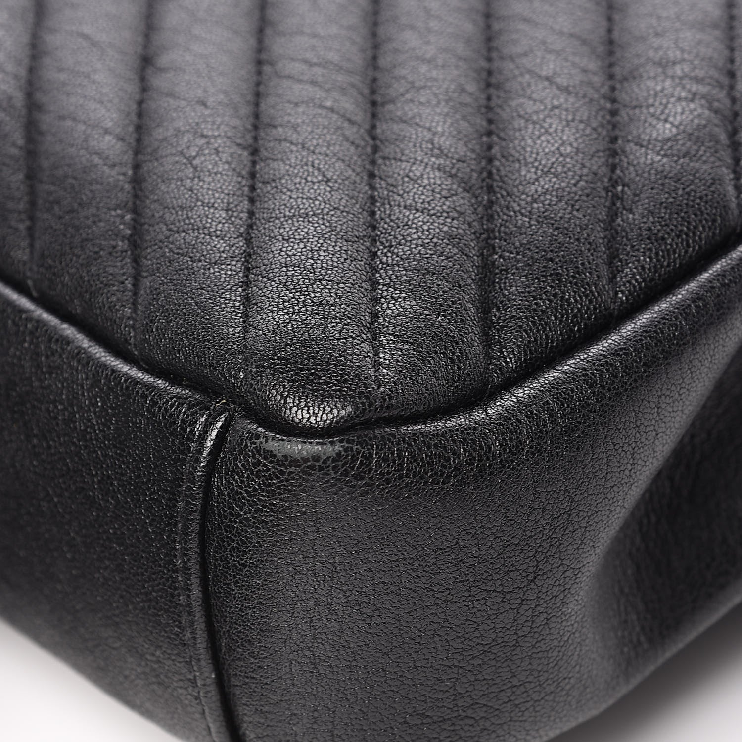Saint Laurent Sheepskin Matelasse Chevron Monogram Medium College Bag Black 14 of 18