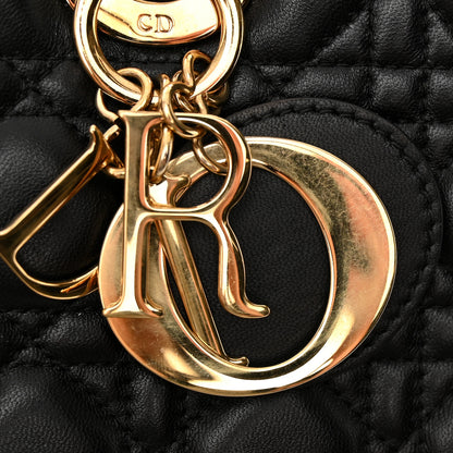 Christian Dior Lambskin Cannage Large Lady Dior Black 12 of 17