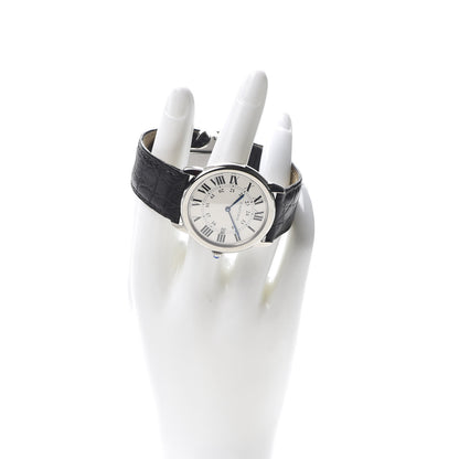 Cartier Stainless Steel Alligator 36mm Ronde Solo Quartz Watch 2 of 9