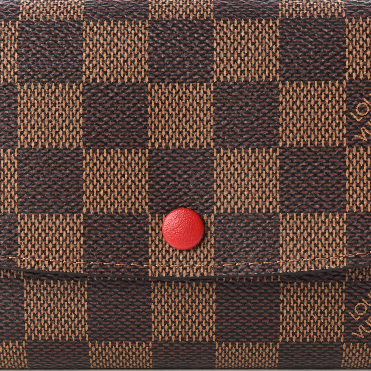 Damier Ebene Emilie Wallet Red