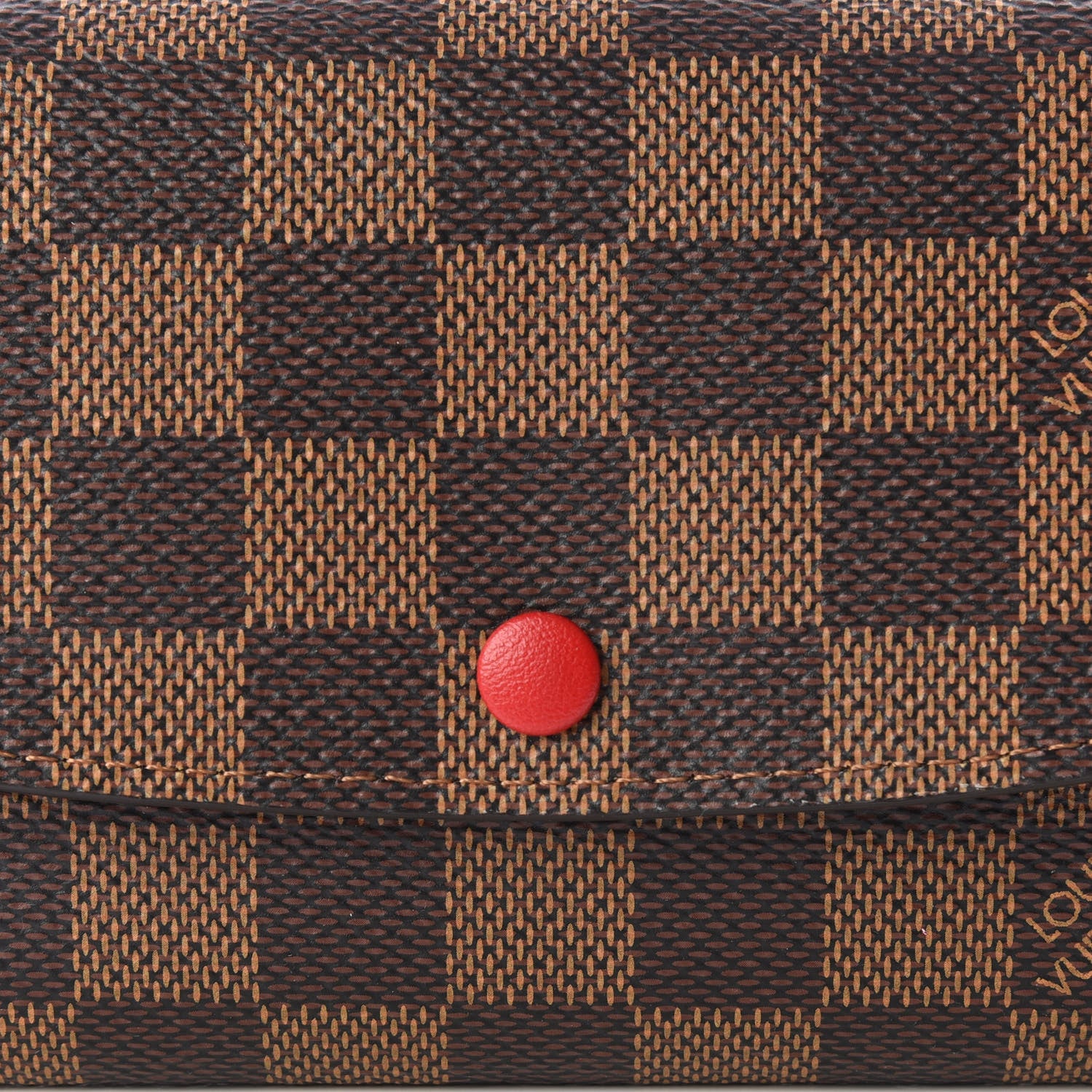 Louis Vuitton Damier Ebene Emilie Wallet Red 9 of 10