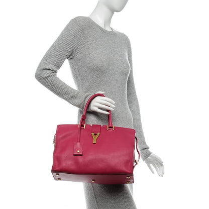 Saint Laurent Calfskin Medium Classic Y Cabas Fuchsia 2 of 9