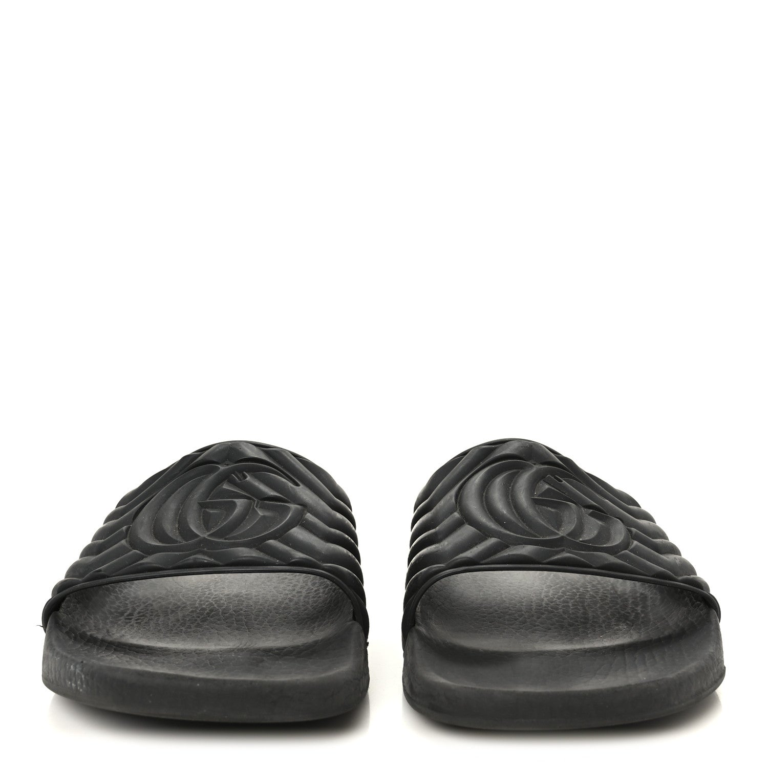 Gucci Rubber Matelasse Interlocking G Mens Slide Sandals 9 Black 3 of 9
