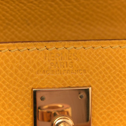 Hermes Courchevel Mini Kelly Sellier 20 Jaune 6 of 13