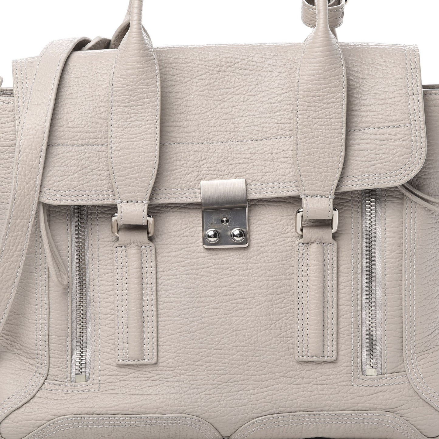 3.1 Textured Calfskin Medium Pashli Satchel Feather