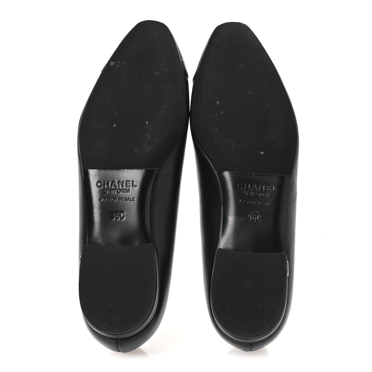 Chanel Lambskin Cap Toe CC Uniform Pumps 36 Black 7 of 11