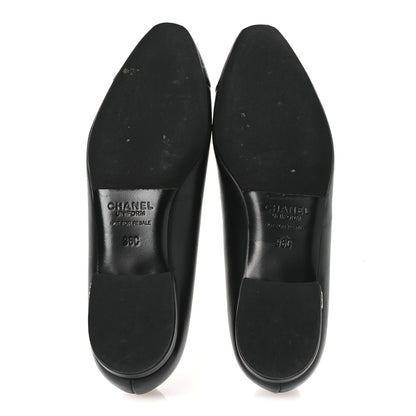 Chanel Lambskin Cap Toe CC Uniform Pumps 36 Black 7 of 11