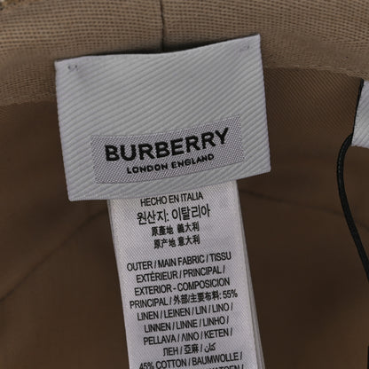 Burberry Linen Cotton Blend TB Embroidered Bucket Hat L Soft Fawn 8 of 8