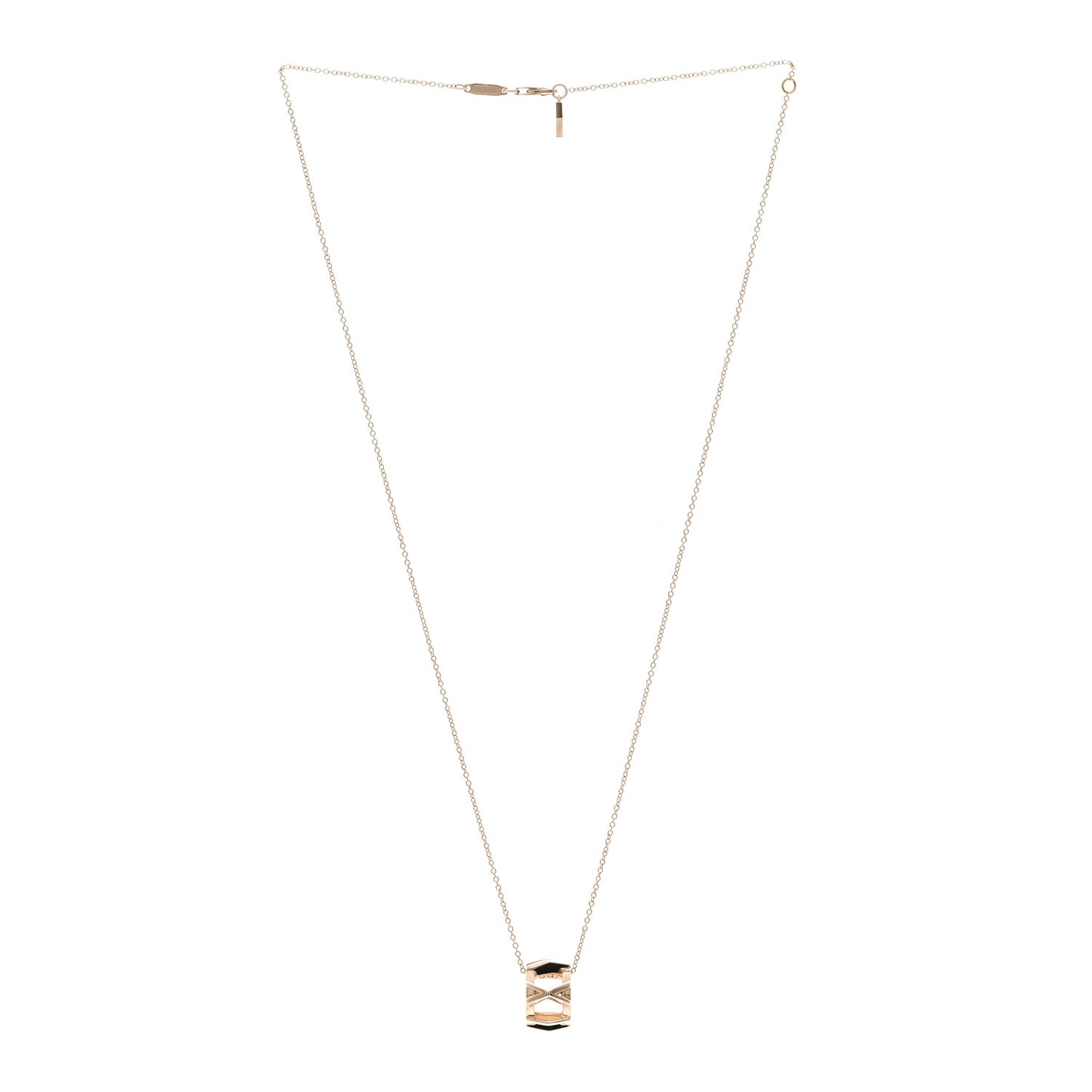 18K Rose Gold Interlocking Atlas Open Pendant Necklace