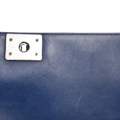 Chanel Lambskin Quilted New Medium Boy Flap Dark Blue 8 of 15