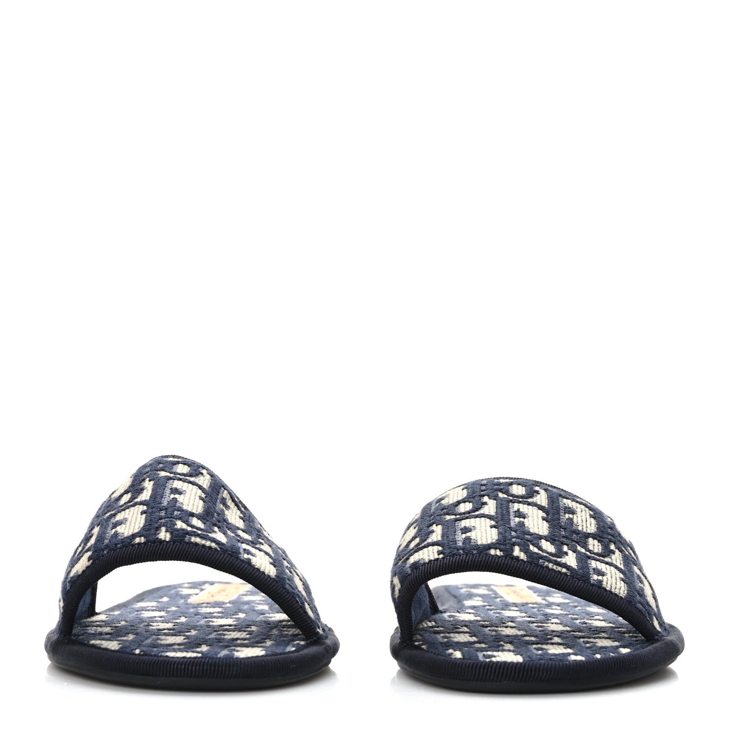 Christian Dior Velvet Oblique Chez Moi Sandal 37.5 Deep Blue 2 of 8