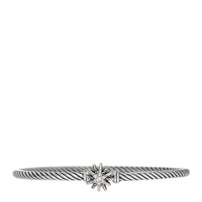 David Yurman Sterling Silver Diamond Starburst Bracelet 1 of 3