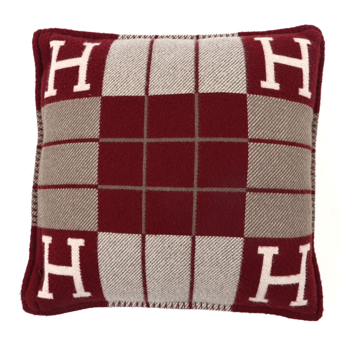Wool Cashmere Avalon III Pillow PM Ecru Rouge
