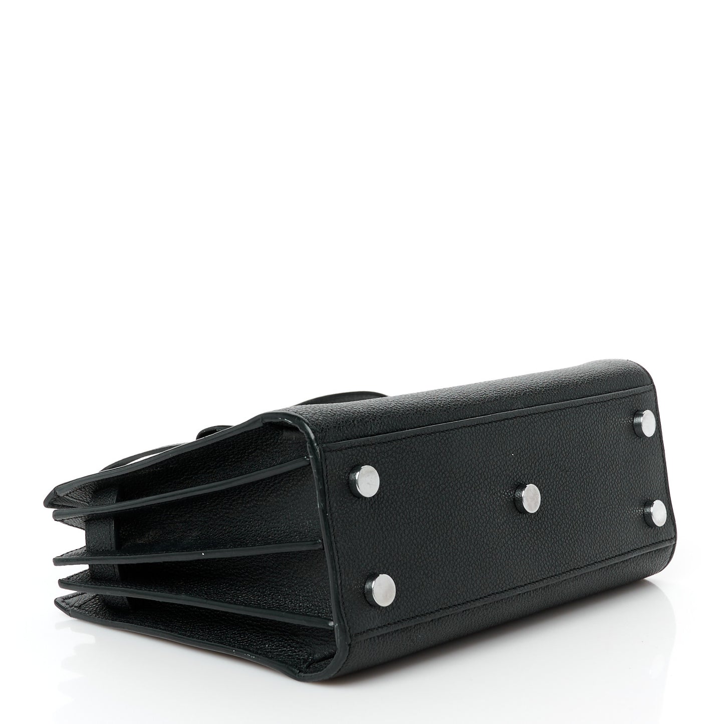 Grained Calfskin Nano Sac De Jour Black