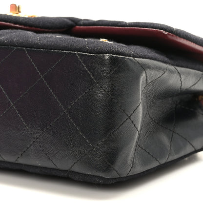 Chanel Felt Quilted Paris-Hamburg Charms Mini Rectangular Flap Dark Navy 9 of 9