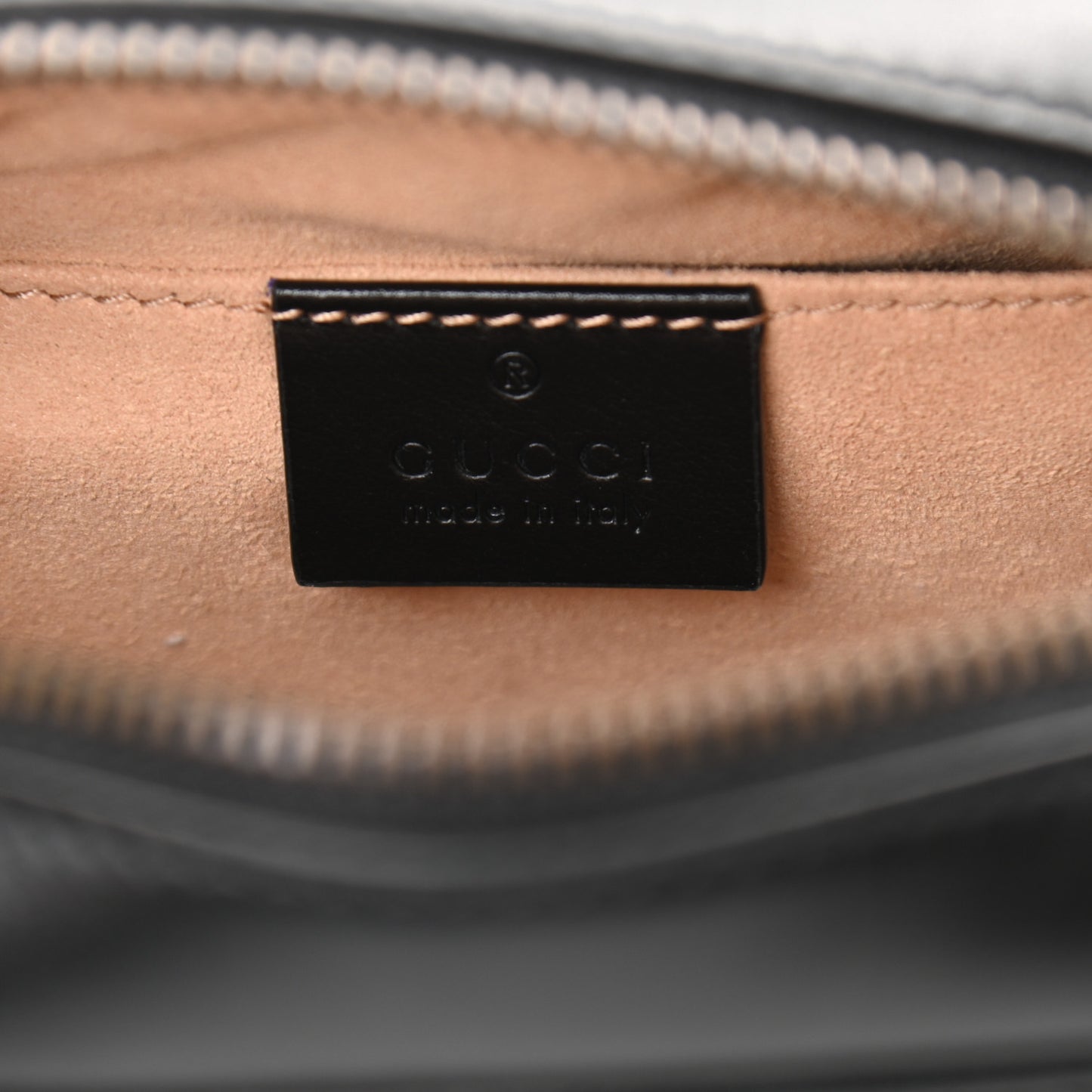 Calfskin Matelasse Mini GG Marmont Chain Shoulder Bag Black