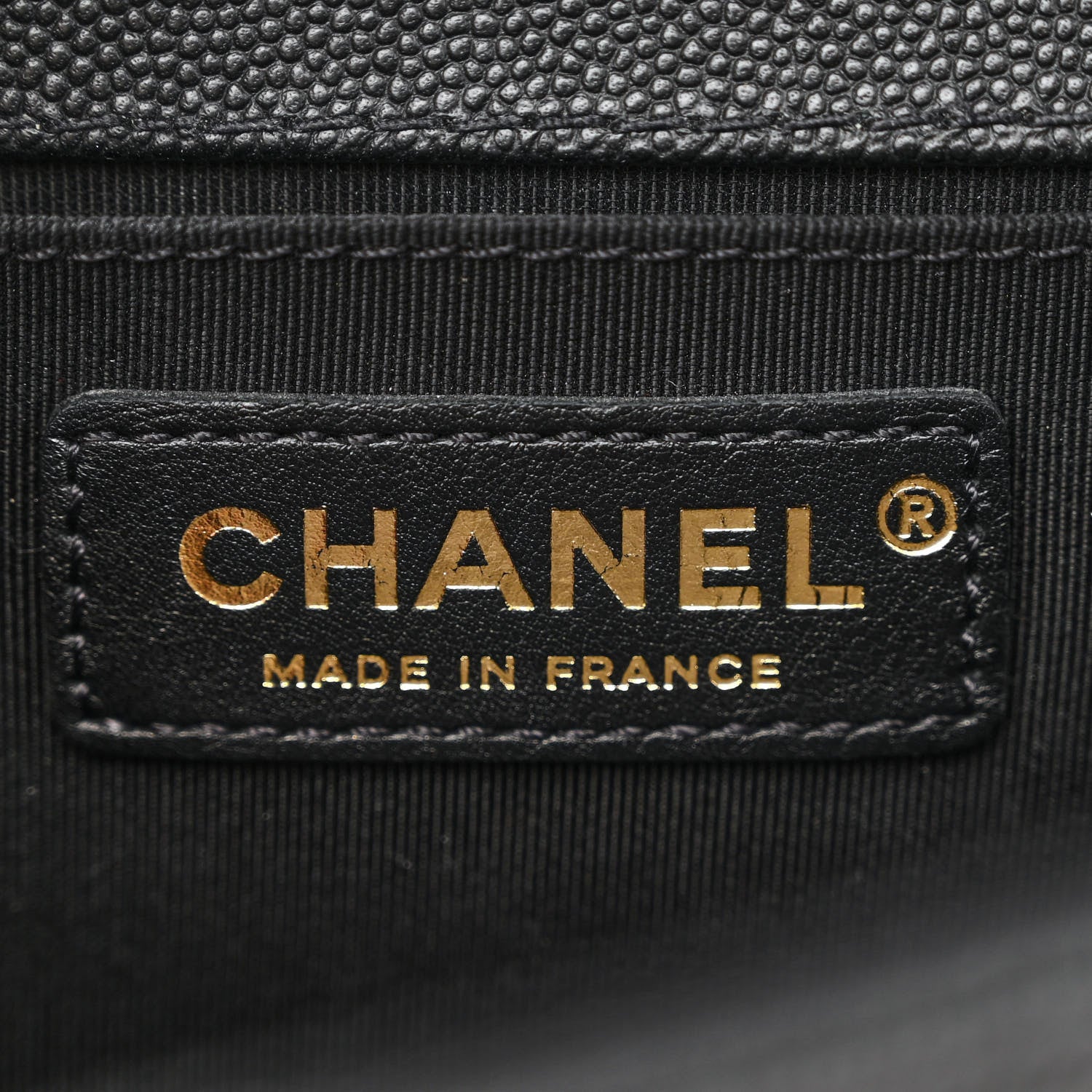 Chanel Caviar Chevron Quilted Braided Medium Boy Flap Black 6 of 11