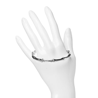 Tiffany Sterling Silver Nature Bamboo Bangle Bracelet 2 of 4