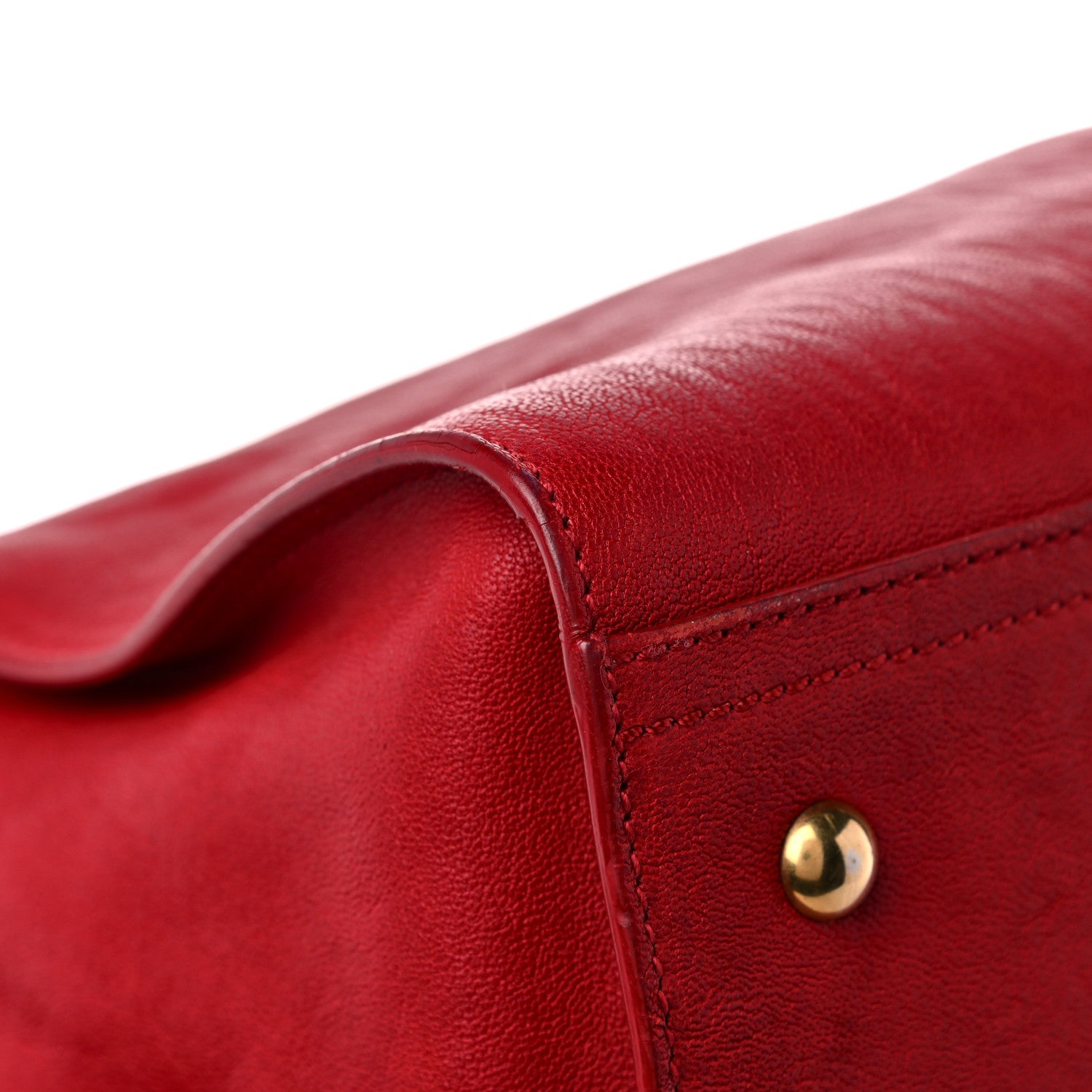 Saint Laurent Sheepskin Medium Cabas ChYc Red 8 of 19