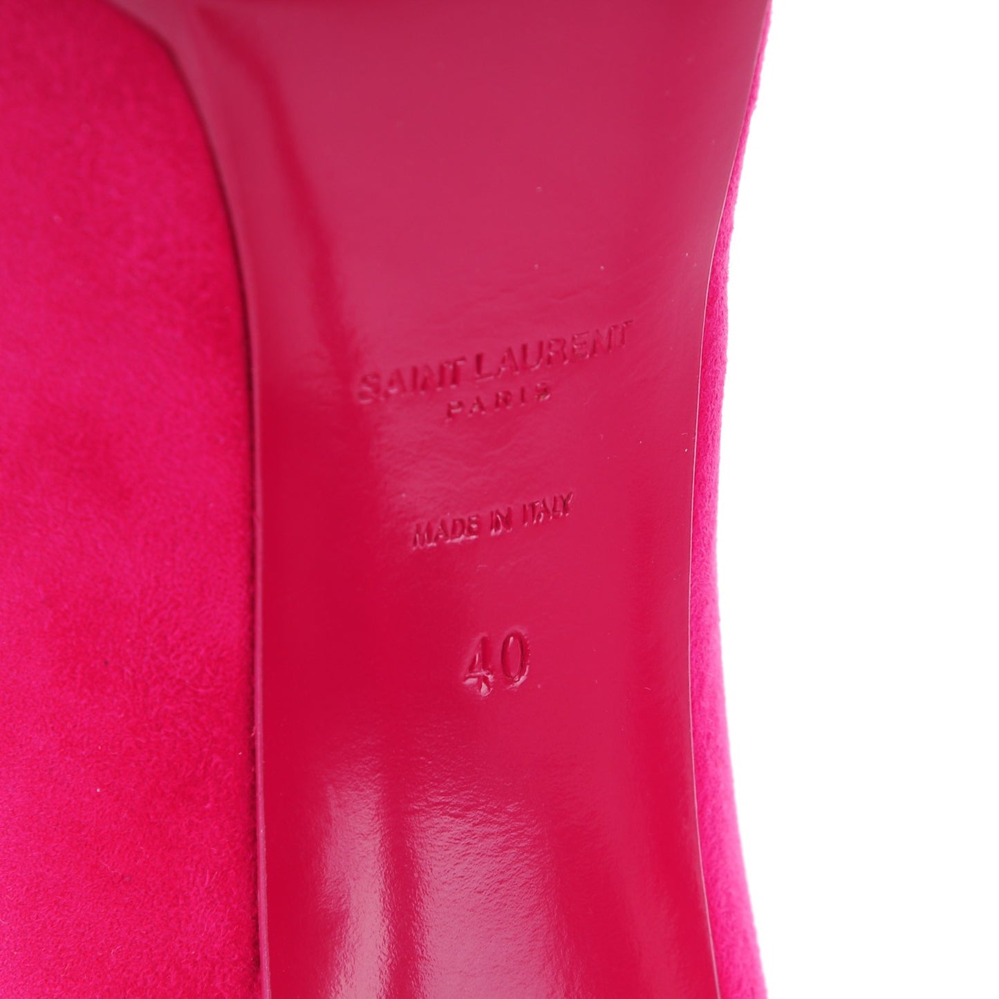 Suede Patent Goatskin Tribute Two 80 Platform Pumps 40 Fuchsia