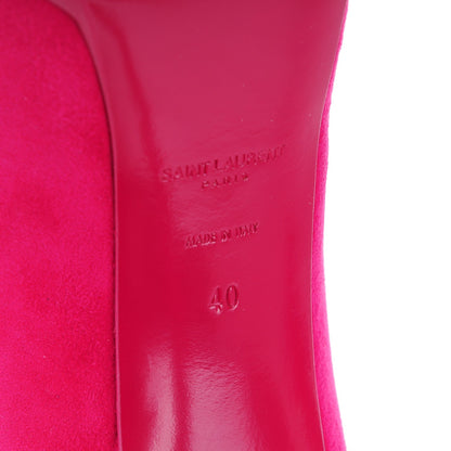Saint Laurent Suede Patent Goatskin Tribute Two 80 Platform Pumps 40 Fuchsia 6 of 9