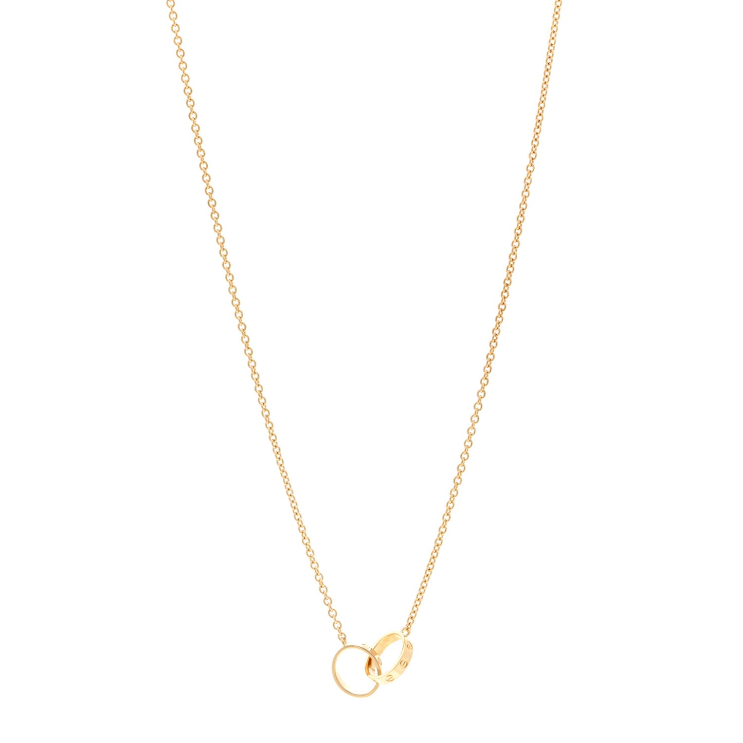 18K Yellow Gold Interlocking LOVE Necklace