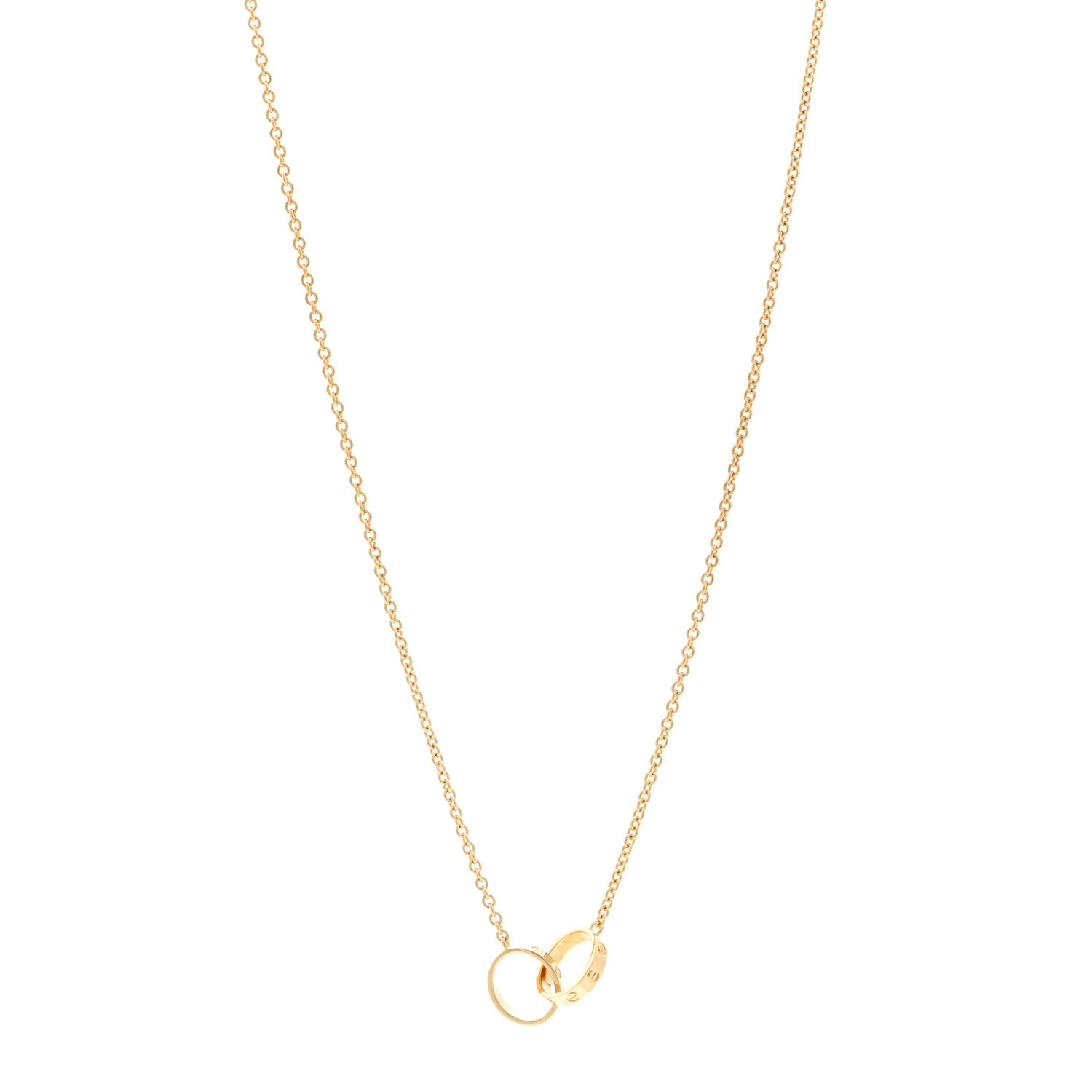 Cartier 18K Yellow Gold Interlocking LOVE Necklace 1 of 6