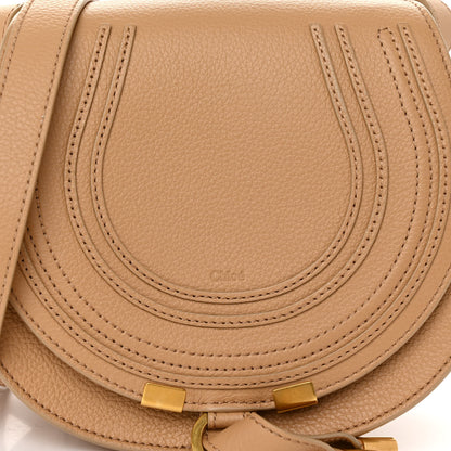 Chloe Grained Calfskin Small Marcie Saddle Bag Milky Brown 8 of 10