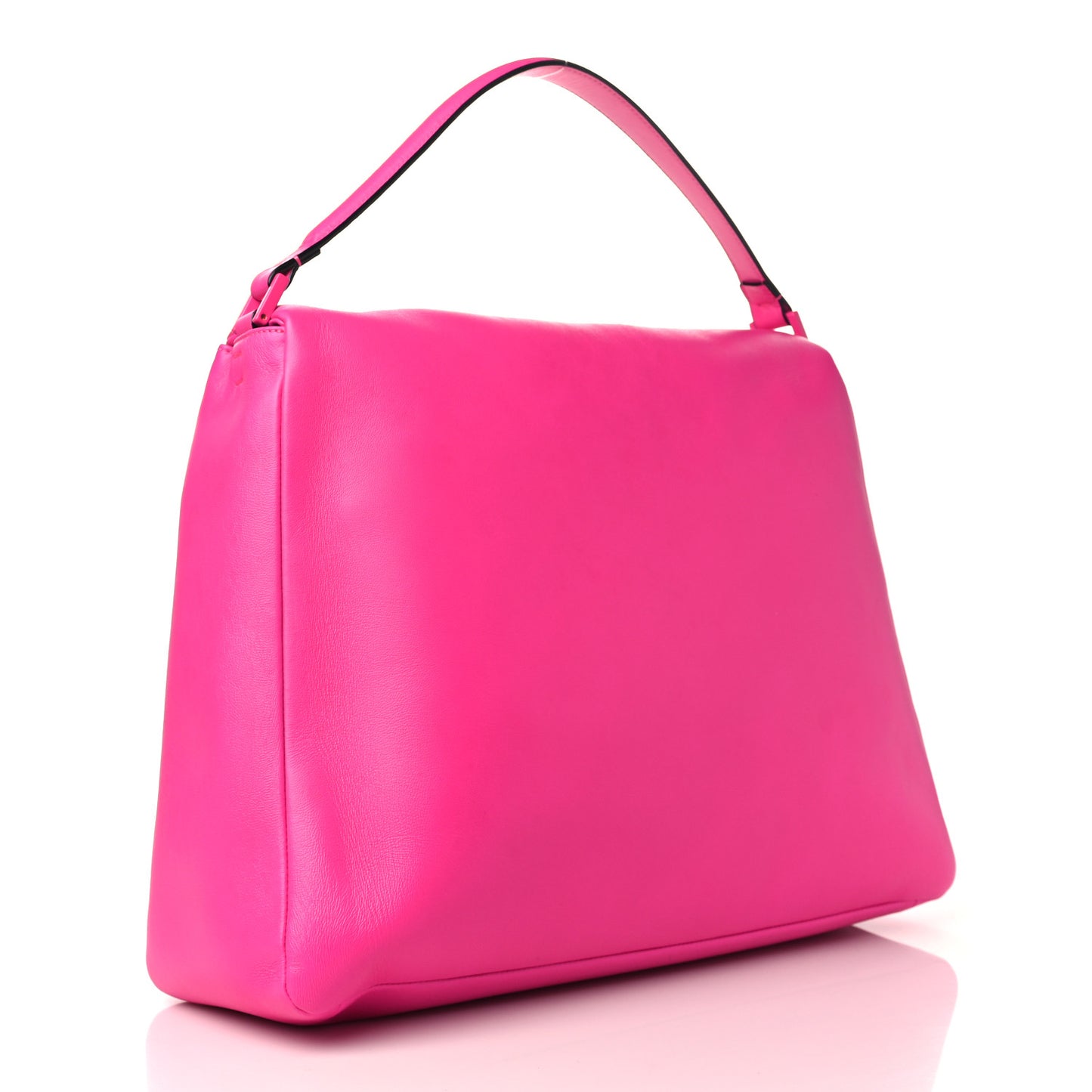 Nappa Lacquer Monochrome Maxi One Stud Hobo Pink PP