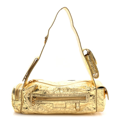 Balenciaga Metallized Agneau Arena Superbusy XS Sling Zip Shoulder Bag Gold 1 of 10