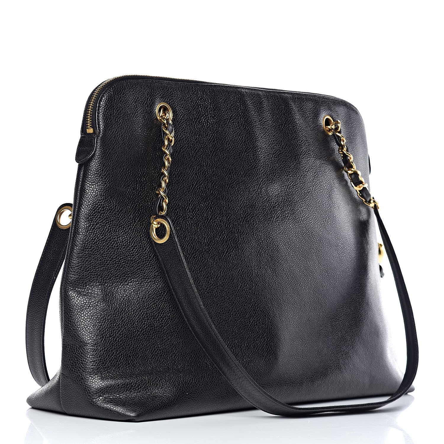 Chanel Caviar Large CC Shoulder Bag Black 3 of 9