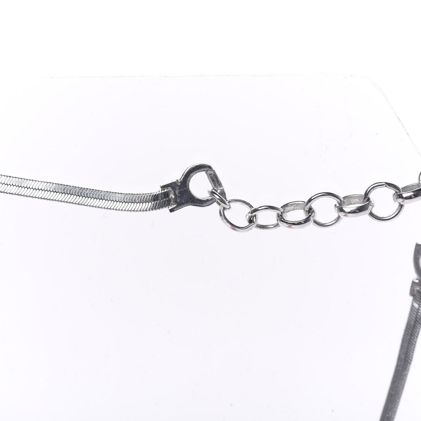Bow CD Necklace Silver