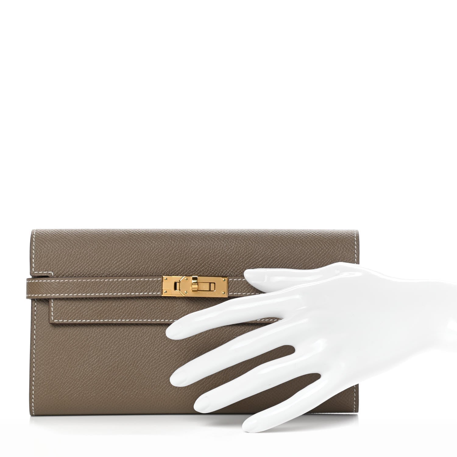 Hermes Epsom Kelly Longue Wallet Etoupe 2 of 7